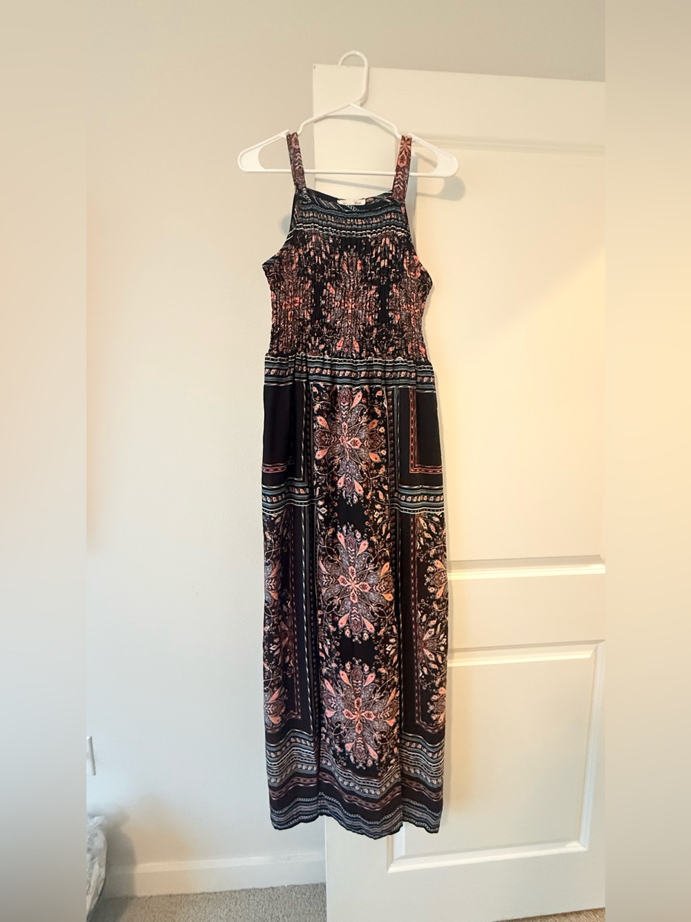 bailey blue Black Maxi Dress with Pink Floral Print - Picture 5 of 11